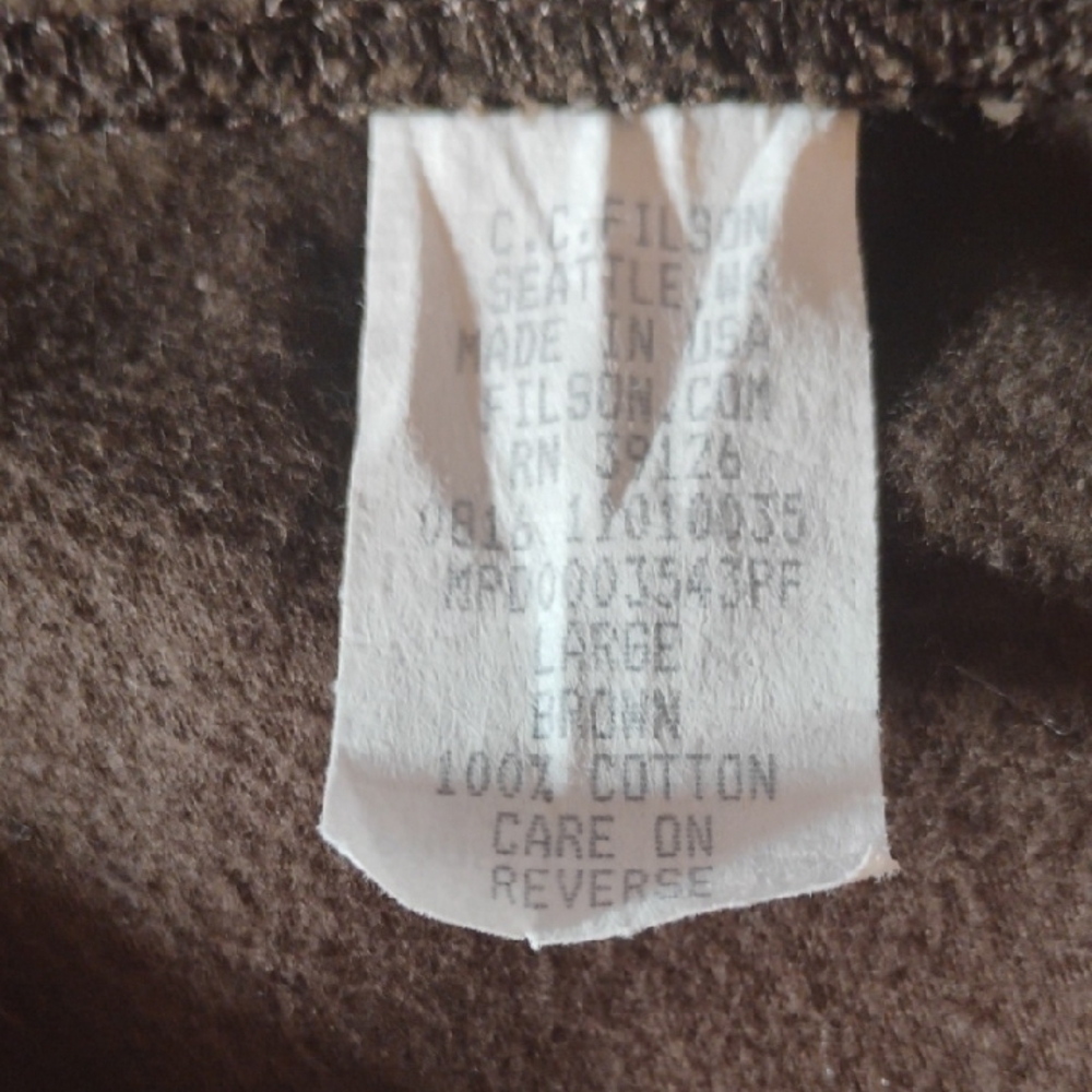 Filson Brown Vest Timeless Style. Workman Style. Size Large. - Picture 5 of 6